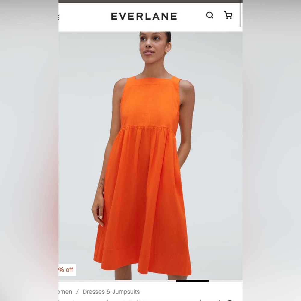 NWT Everlane Seersucker midi dress